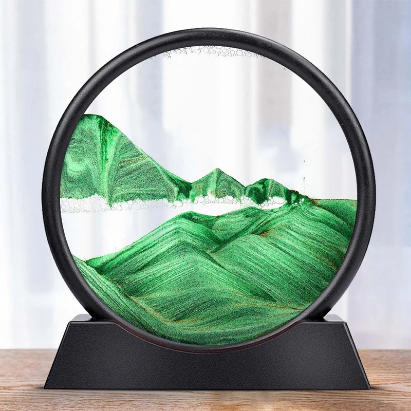 Afslappende 3D Sandkunst i Glas – Skab Ro i Dit Hjem