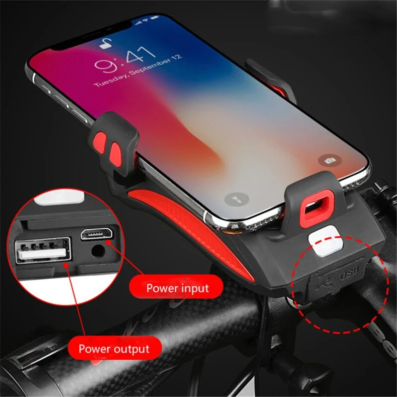 Multifunktionel Cykeltilbehør med Telefonholder & LED Lys