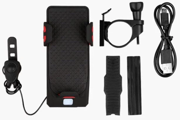 Multifunktionel Cykeltilbehør med Telefonholder & LED Lys