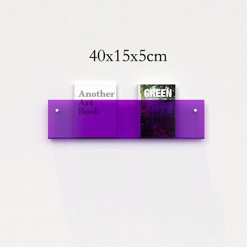 Væghængt Akryl Magasinholder - Minimalistisk og Elegant