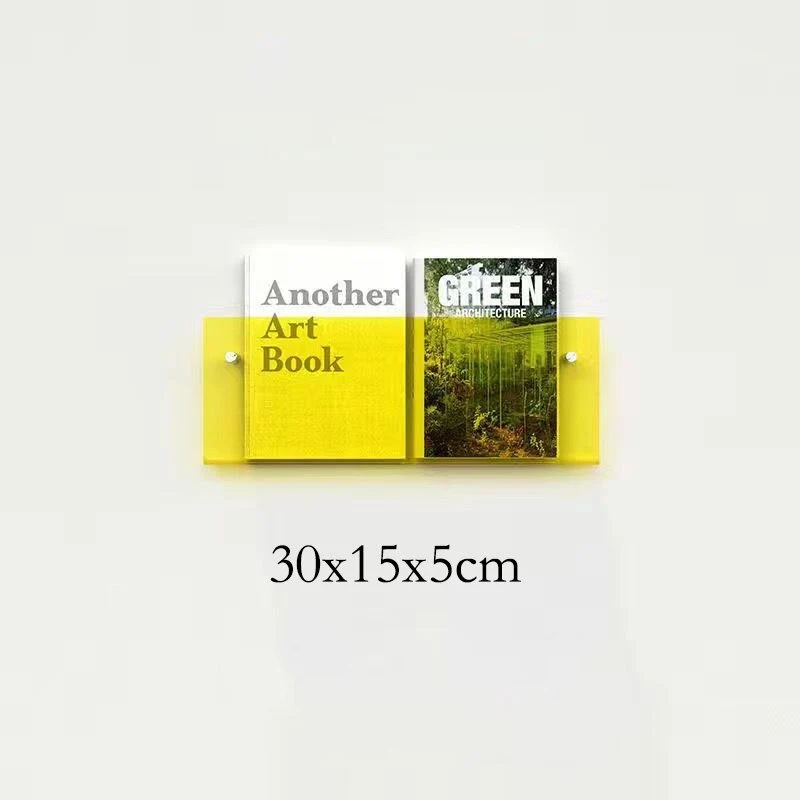 Væghængt Akryl Magasinholder - Minimalistisk og Elegant