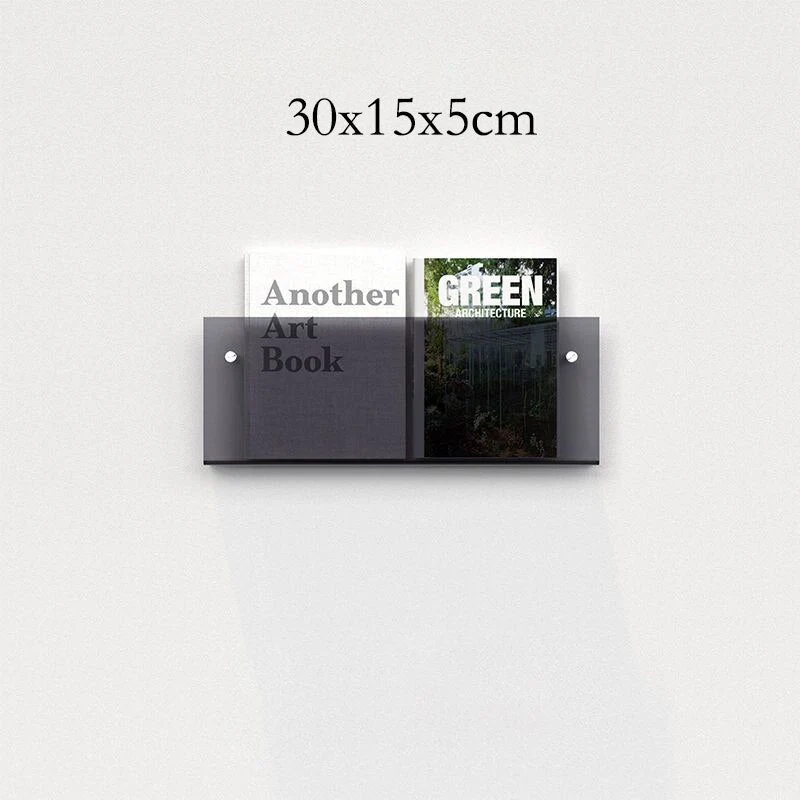 Væghængt Akryl Magasinholder - Minimalistisk og Elegant