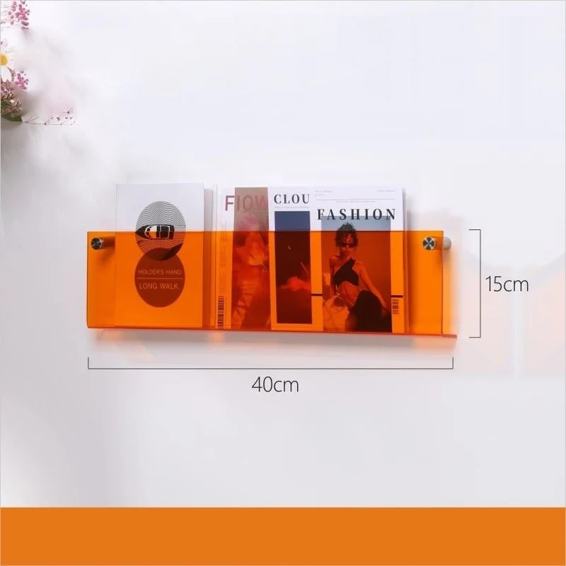 Væghængt Akryl Magasinholder - Minimalistisk og Elegant