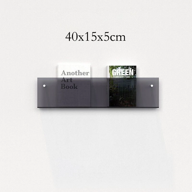 Væghængt Akryl Magasinholder - Minimalistisk og Elegant