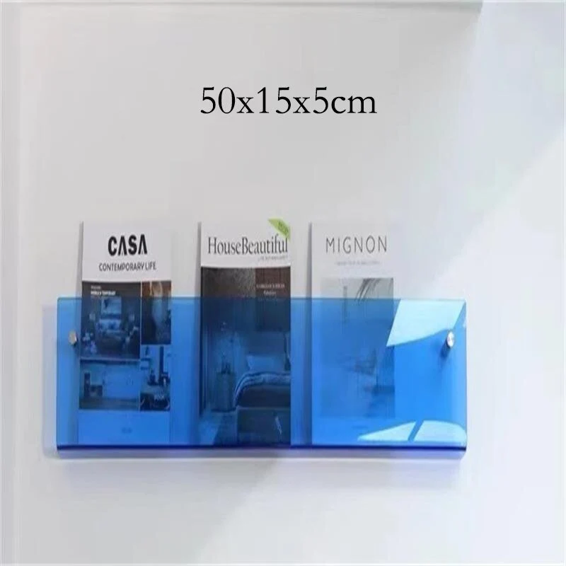 Væghængt Akryl Magasinholder - Minimalistisk og Elegant