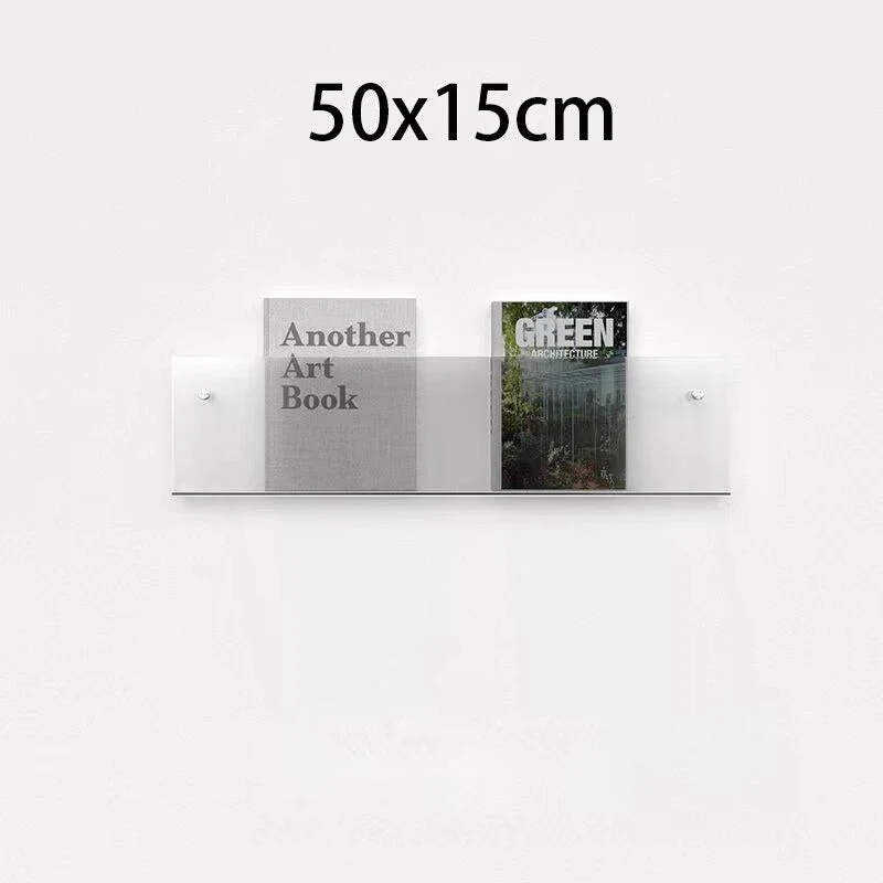 Væghængt Akryl Magasinholder - Minimalistisk og Elegant