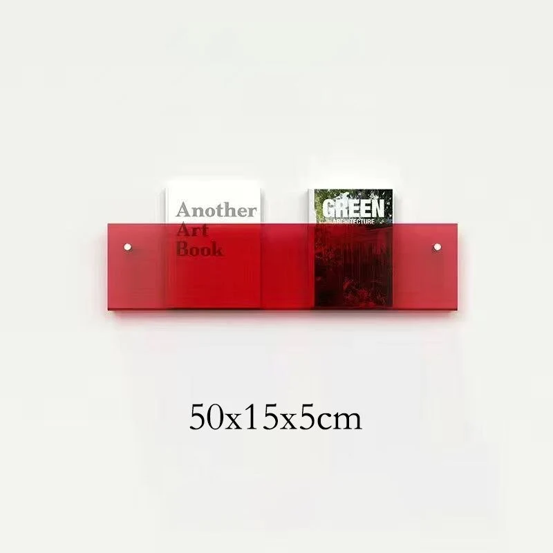 Væghængt Akryl Magasinholder - Minimalistisk og Elegant