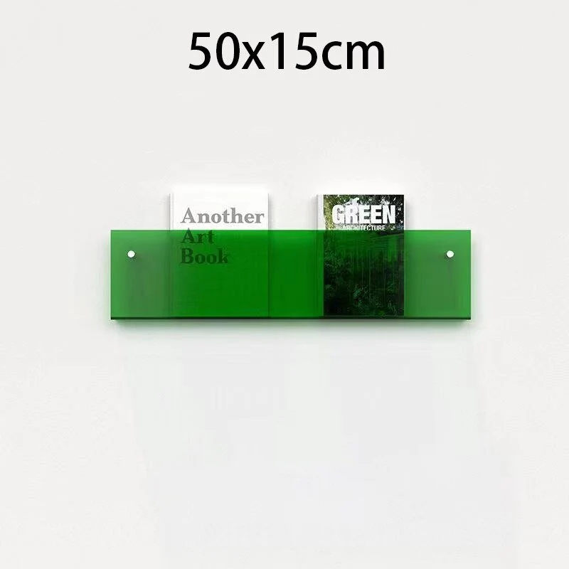 Væghængt Akryl Magasinholder - Minimalistisk og Elegant