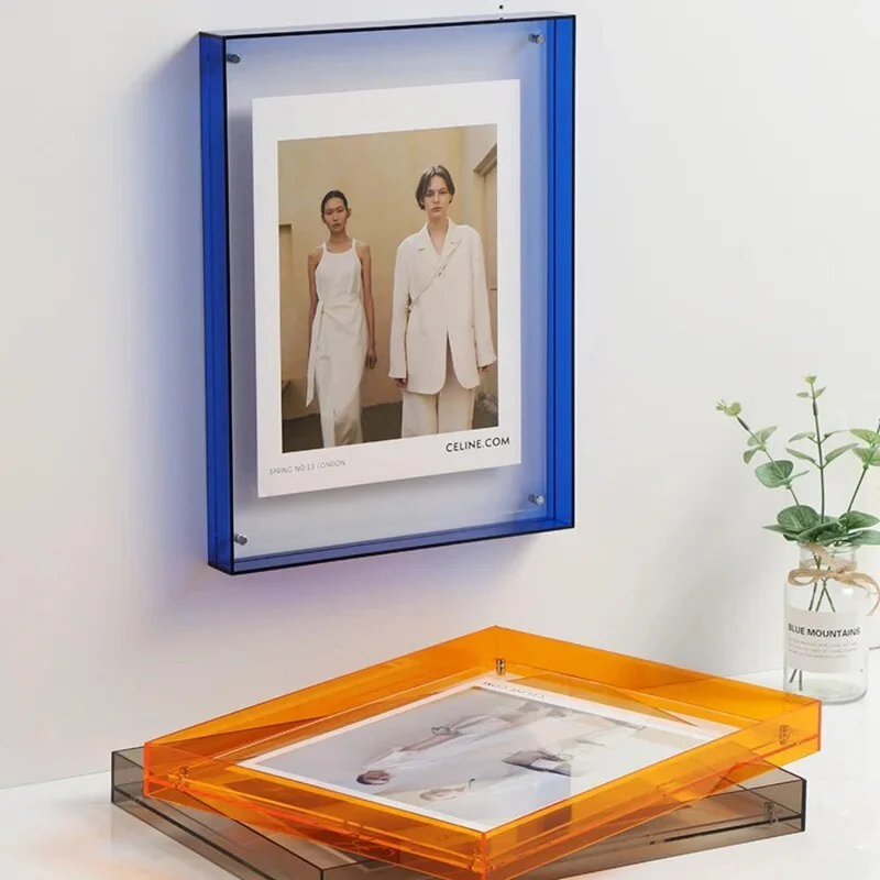 Acryl fotoramme med farvet kant - Stilfuld og moderne