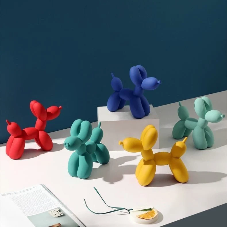 Moderne Ballonhund Dekoration i Resin til Hylder og Borde