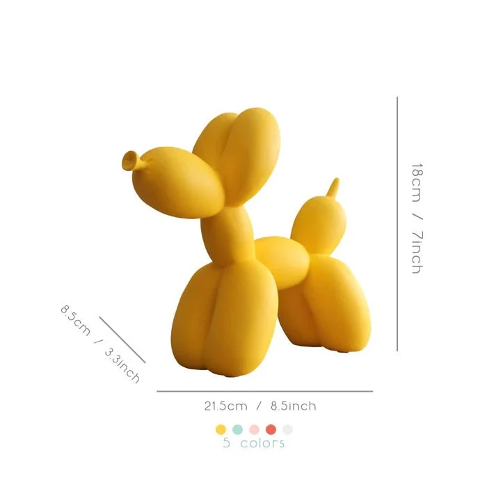 Moderne Ballonhund Dekoration i Resin til Hylder og Borde