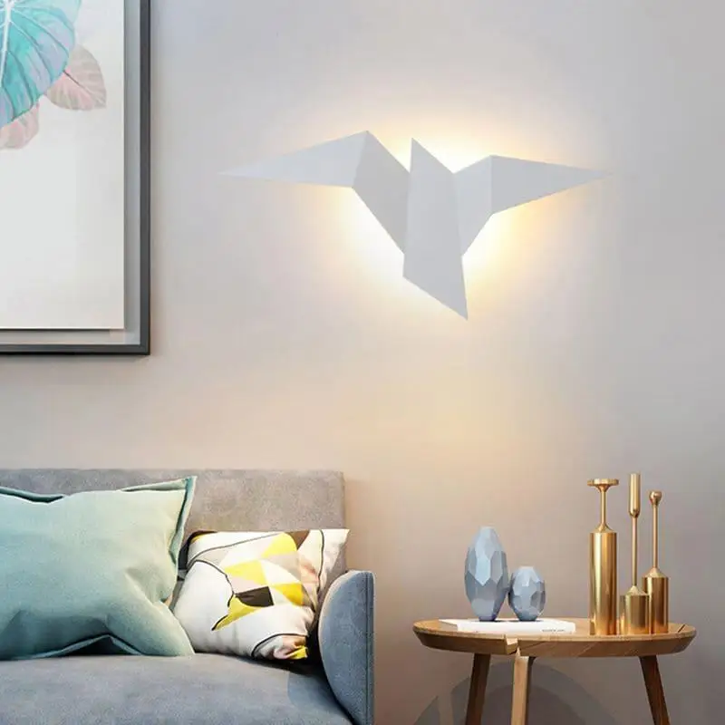 Moderne Origami Væglampe med Varmt LED Lys