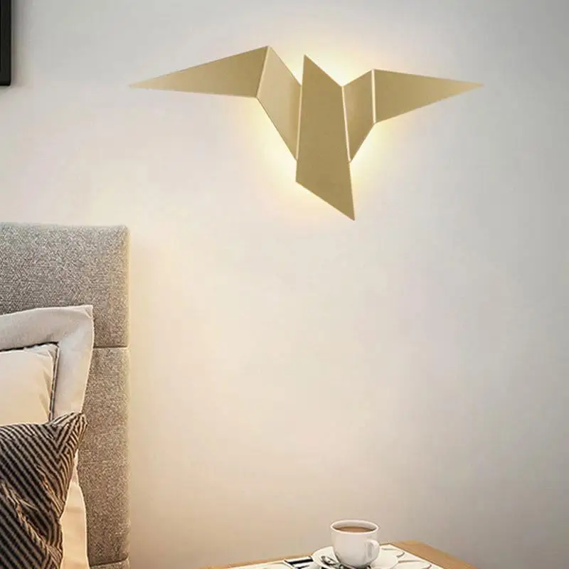 Moderne Origami Væglampe med Varmt LED Lys