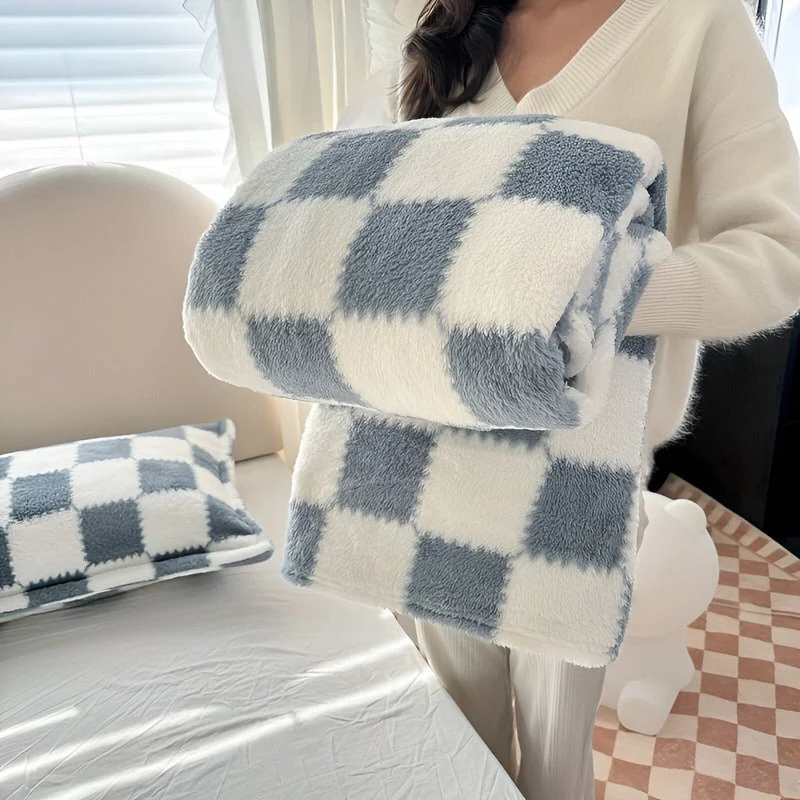 Blødt Multifarvet Fleece Tæppe - Perfekt til Sofa & Seng