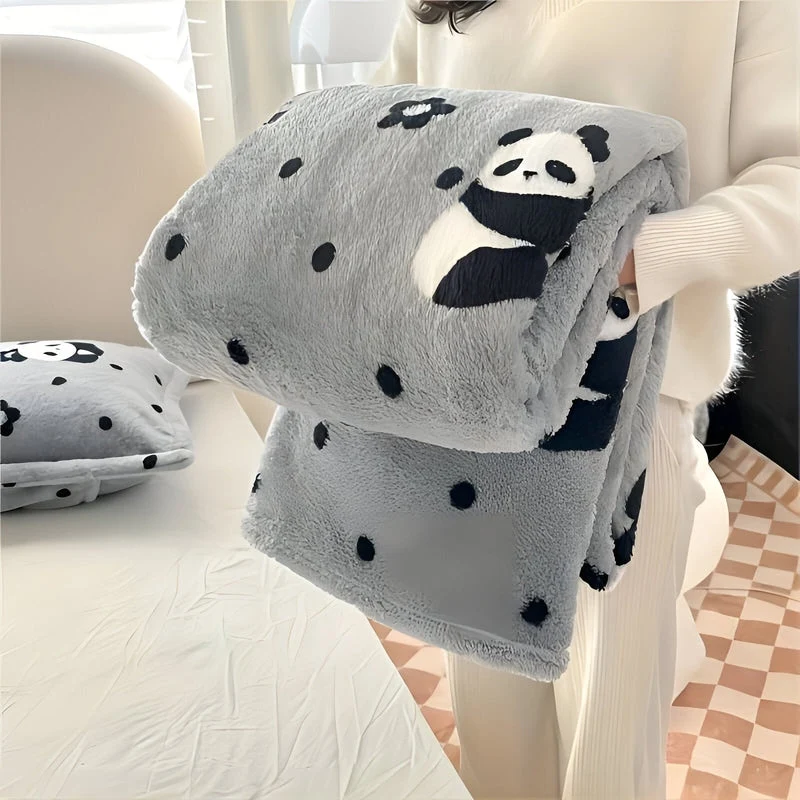Blødt Multifarvet Fleece Tæppe - Perfekt til Sofa & Seng