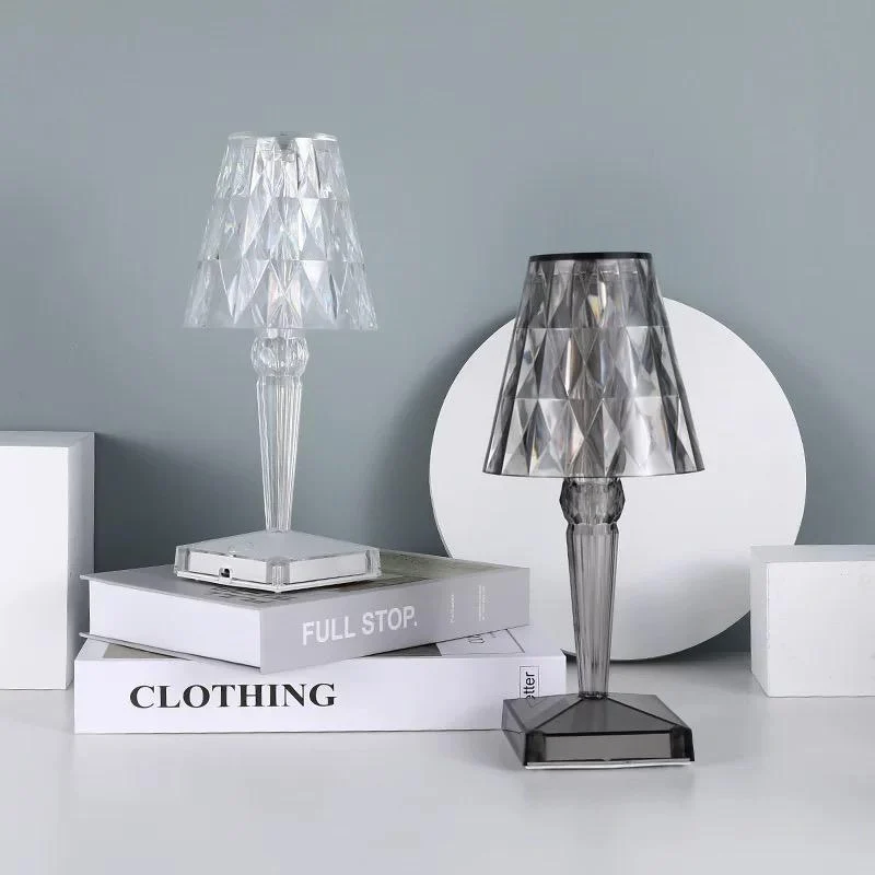 Krystaleffekt Bordlampe med Touch & Justerbart Lys