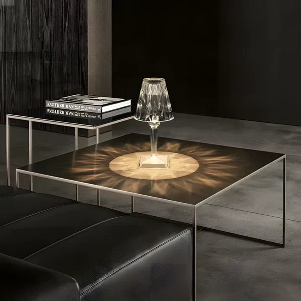 Krystaleffekt Bordlampe med Touch & Justerbart Lys