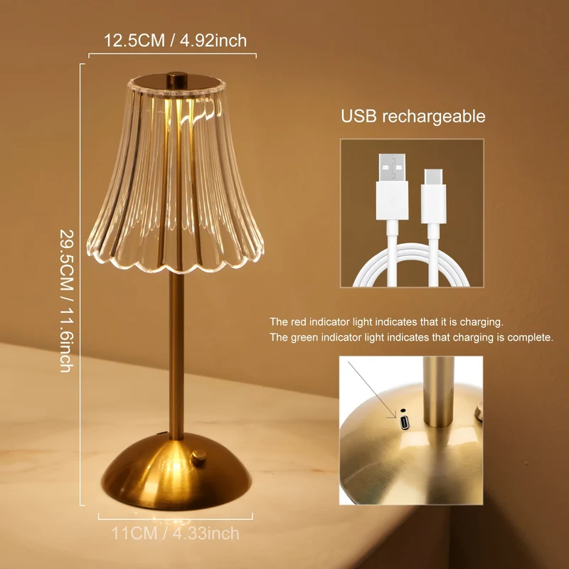 Elegant og Justerbar LED Bordlampe med Touch Sensor