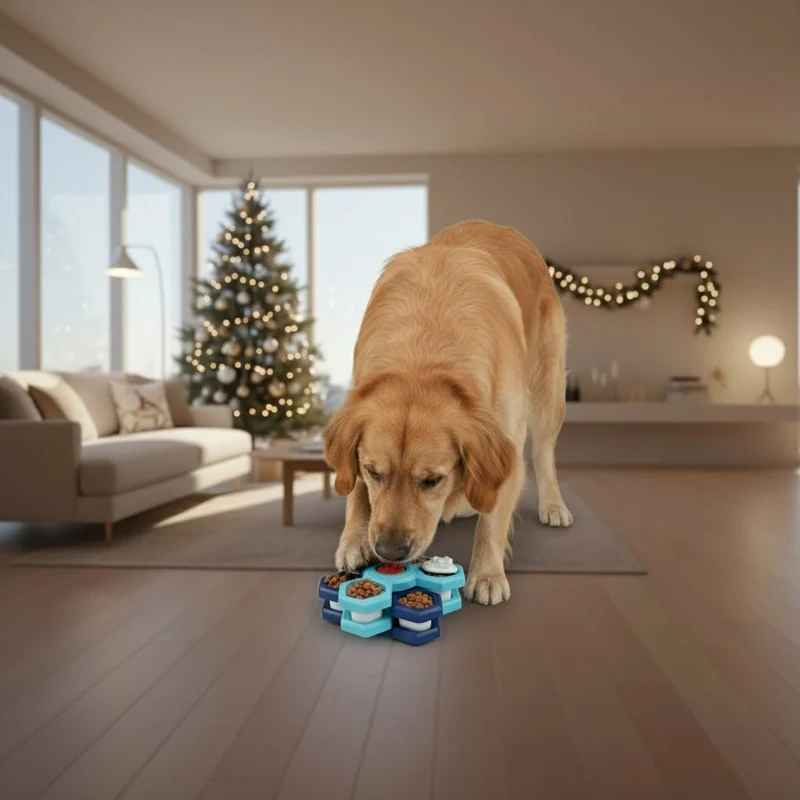 Interaktiv Hundefoderskål med Puzzle-design for Langsommere Måltider