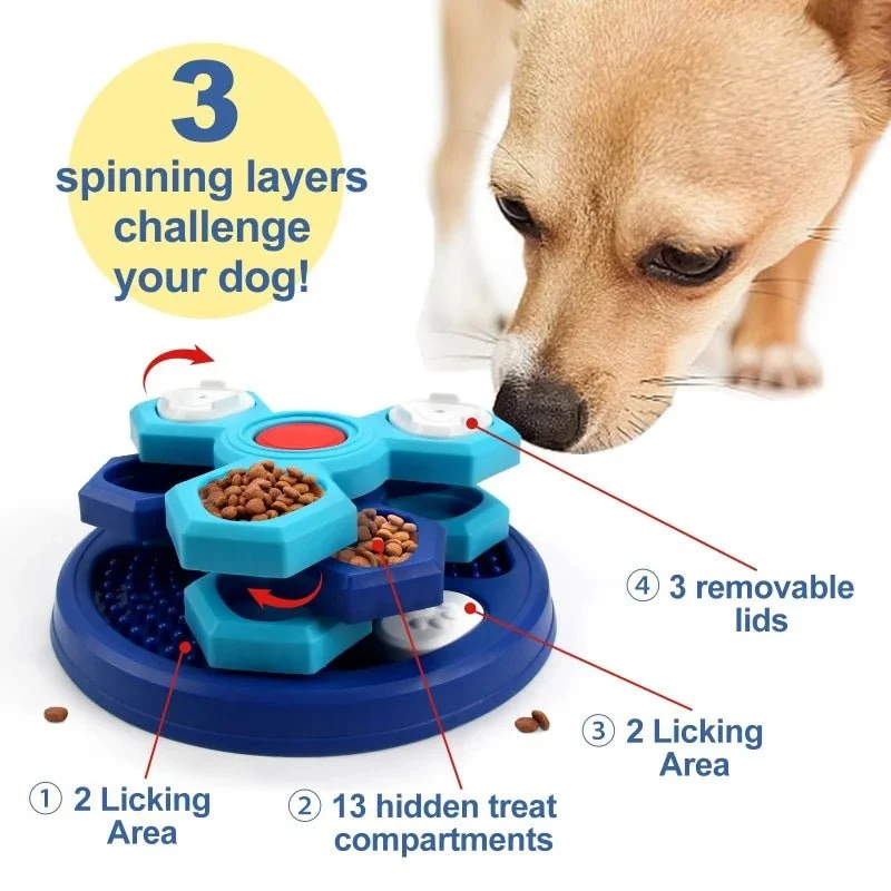 Interaktiv Hundefoderskål med Puzzle-design for Langsommere Måltider