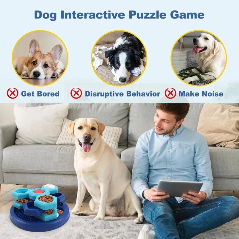 Interaktiv Hundefoderskål med Puzzle-design for Langsommere Måltider