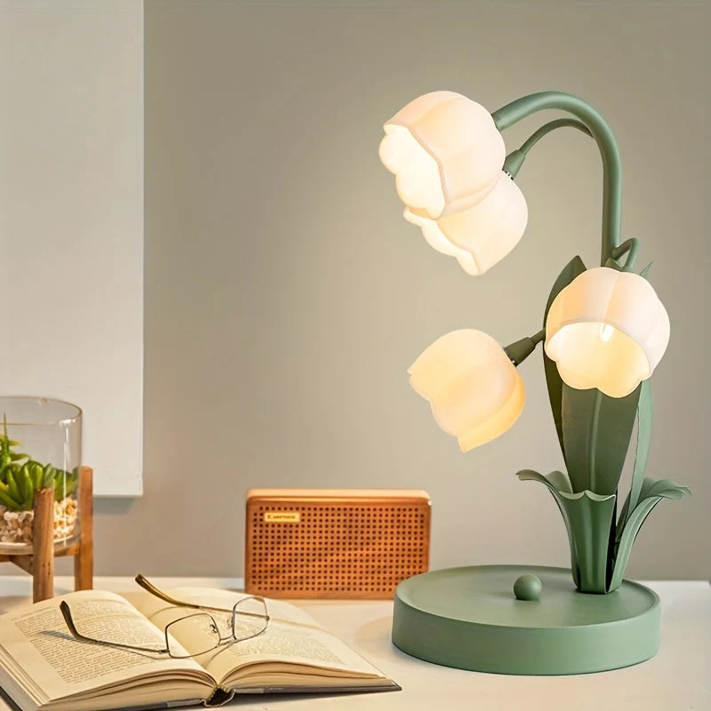 Romantisk Blomsterlampe med USB – Blød, Hvidt Lys