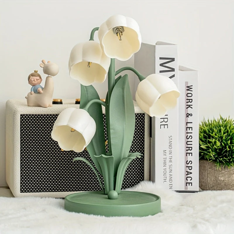 Romantisk Blomsterlampe med USB – Blød, Hvidt Lys