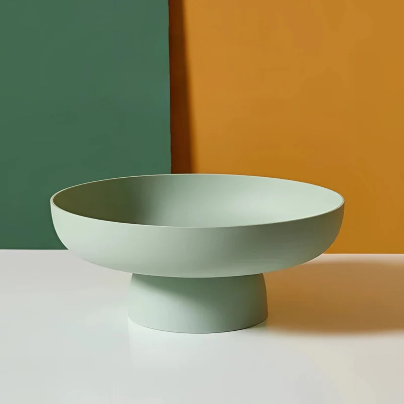Retro Frugtskål med Hævet Sokkel – Moderne, Let Design
