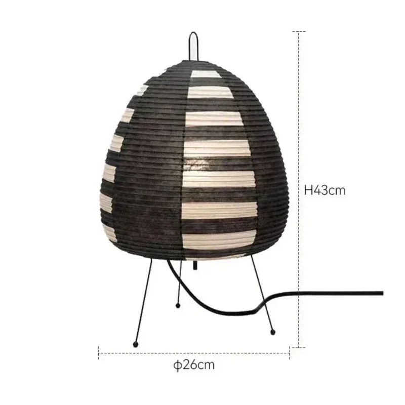 Japansk Papirlampe med Blødt Lys og Stabilt Design