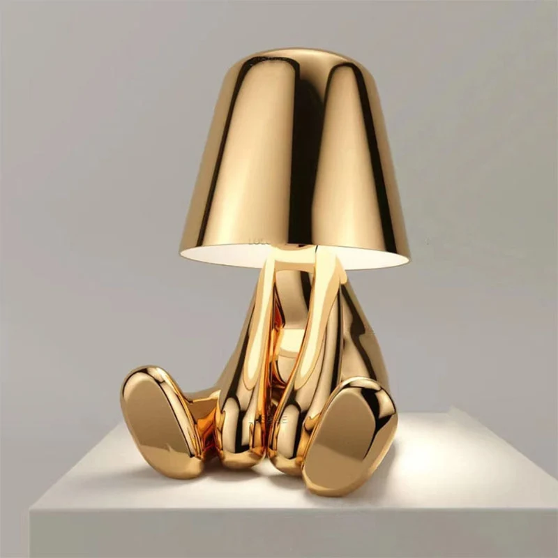 Dekorativ LED Bordlampe med Unik Skulpturel Design
