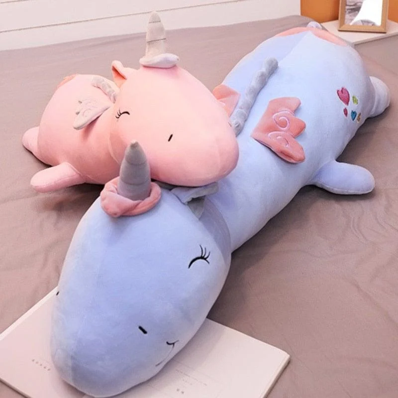 Unicorn Bamseven med Blidt Regnbuelys - Perfekt som Natlampe