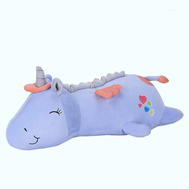 Unicorn Bamseven med Blidt Regnbuelys - Perfekt som Natlampe