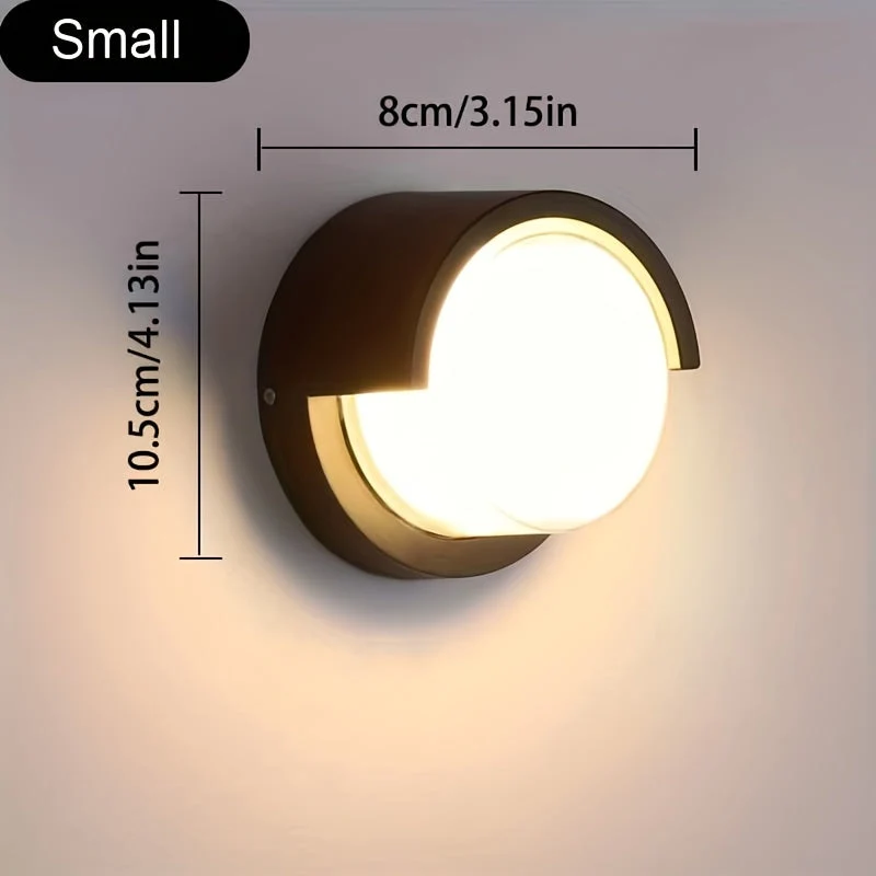 Moderne LED Væglampe til Indendørs & Udendørs med Varmt Lys