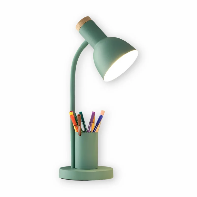Nordisk Skrivebordslampe med LED og Praktisk Opbevaring