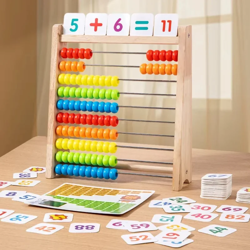 Klassisk Træ Abacus til Legende Læring og Motorik Udvikling