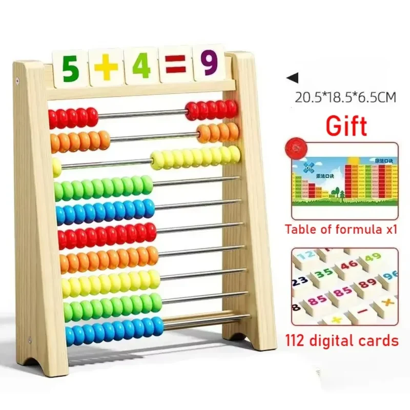 Klassisk Træ Abacus til Legende Læring og Motorik Udvikling