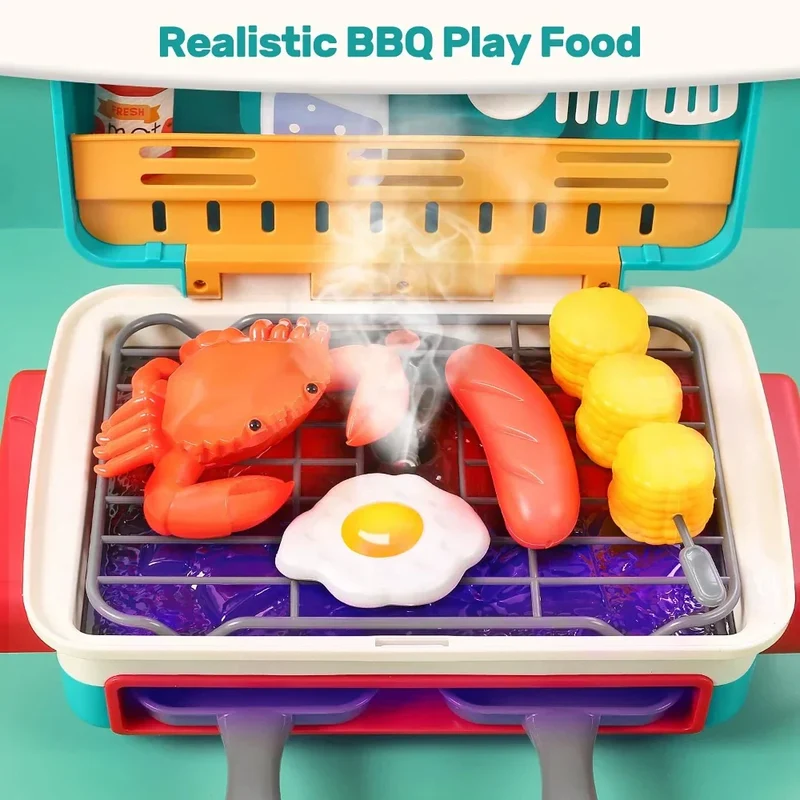 Børnegrill Sæt: Kreativ Leg med Røgeffekt og Lyd