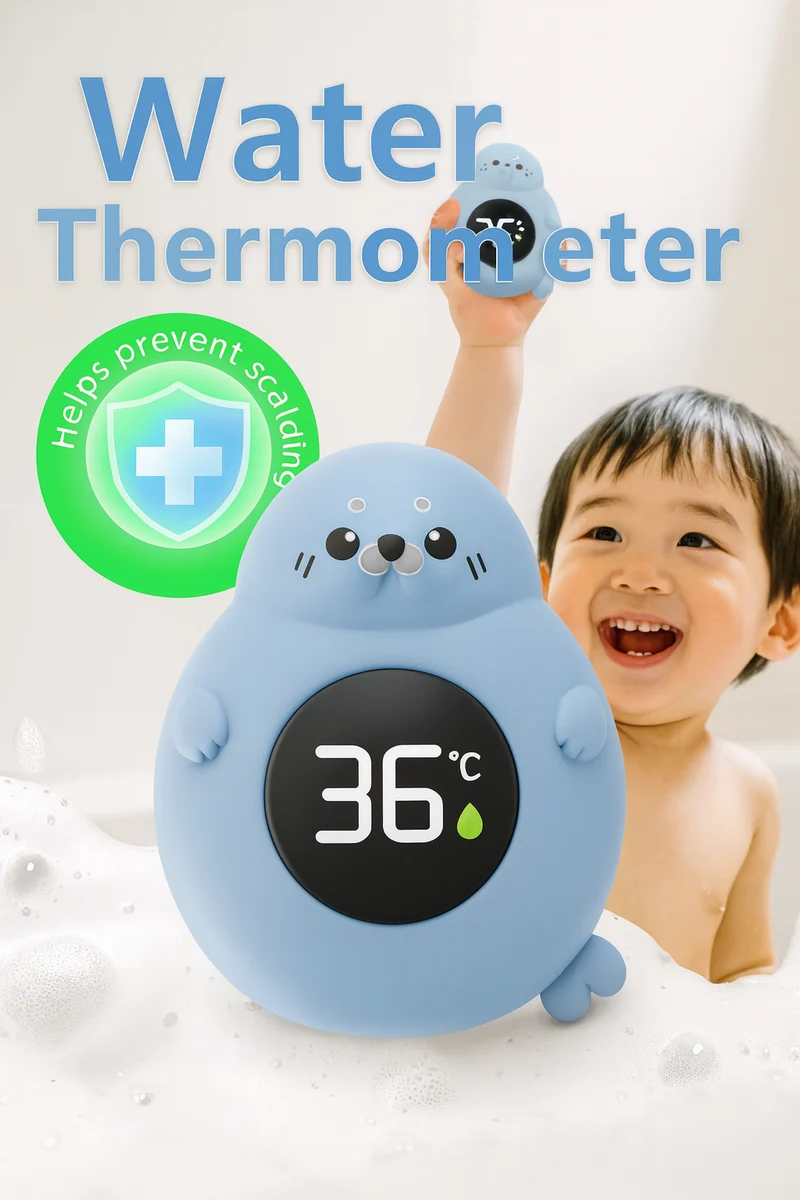 Sikkert og Sjovt Badetermometer til Babyer med LED Display