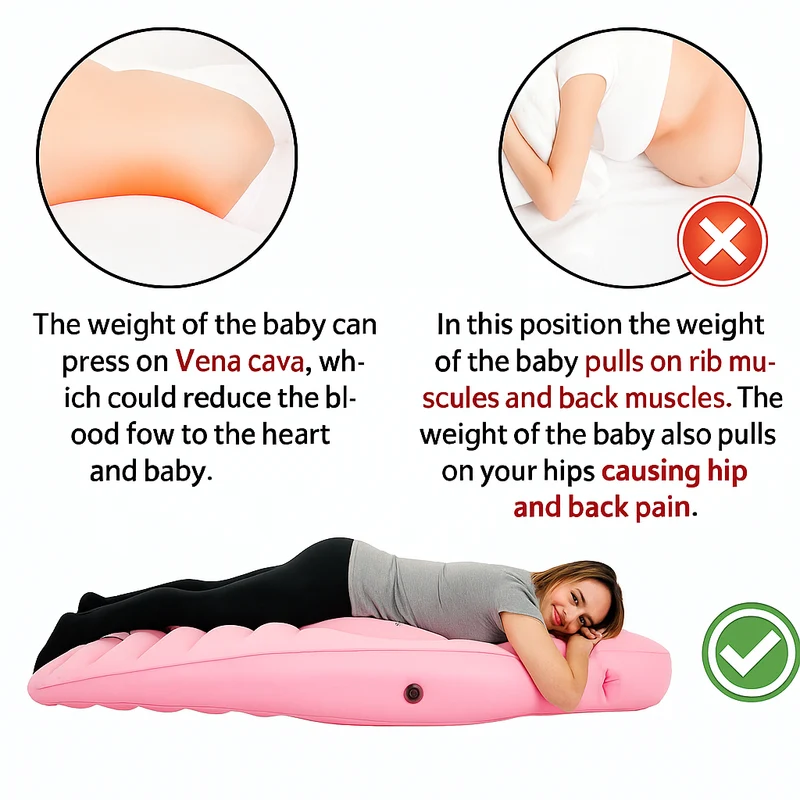 Oppustelig Graviditetsmadras med Ergonomisk Støtte