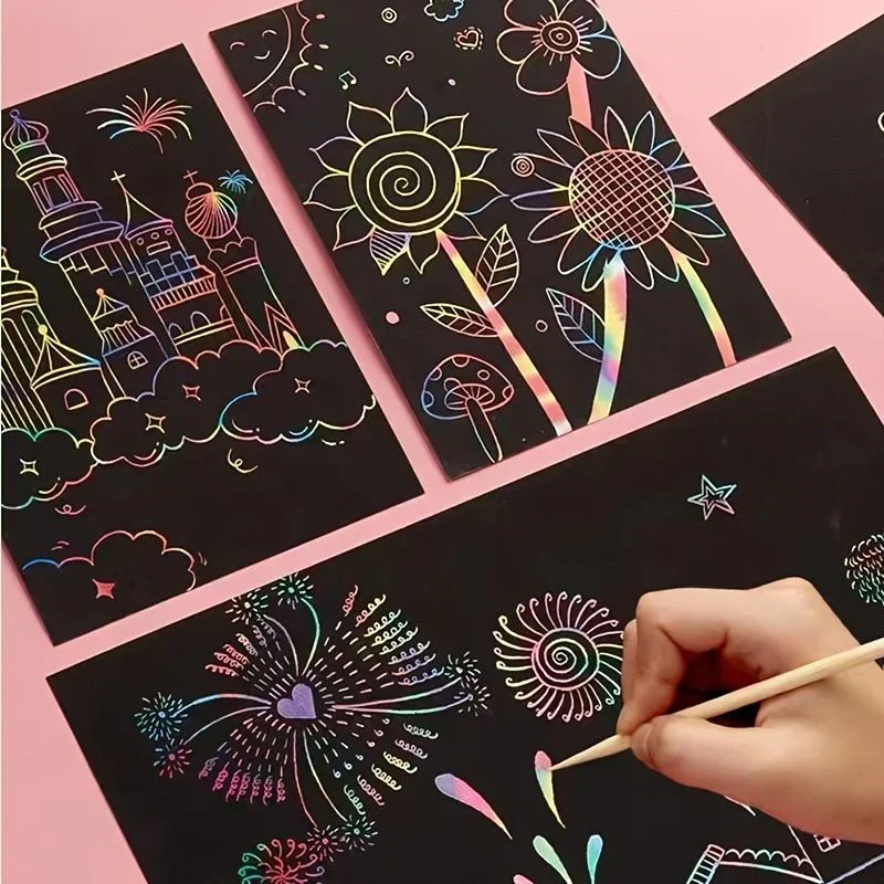 Magisk Regnbue Scratch Art: Kreativitet uden Rod