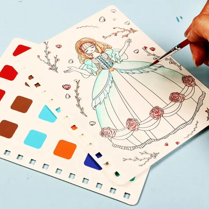 Kreativt Prinsessedesign Studie for Børns Fantasi