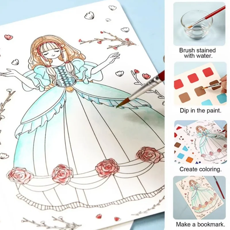 Kreativt Prinsessedesign Studie for Børns Fantasi