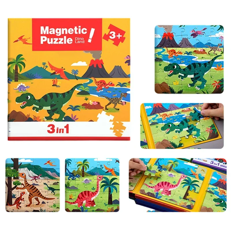 Magnetisk Montessori Puslespilbog for Kreativ Læring