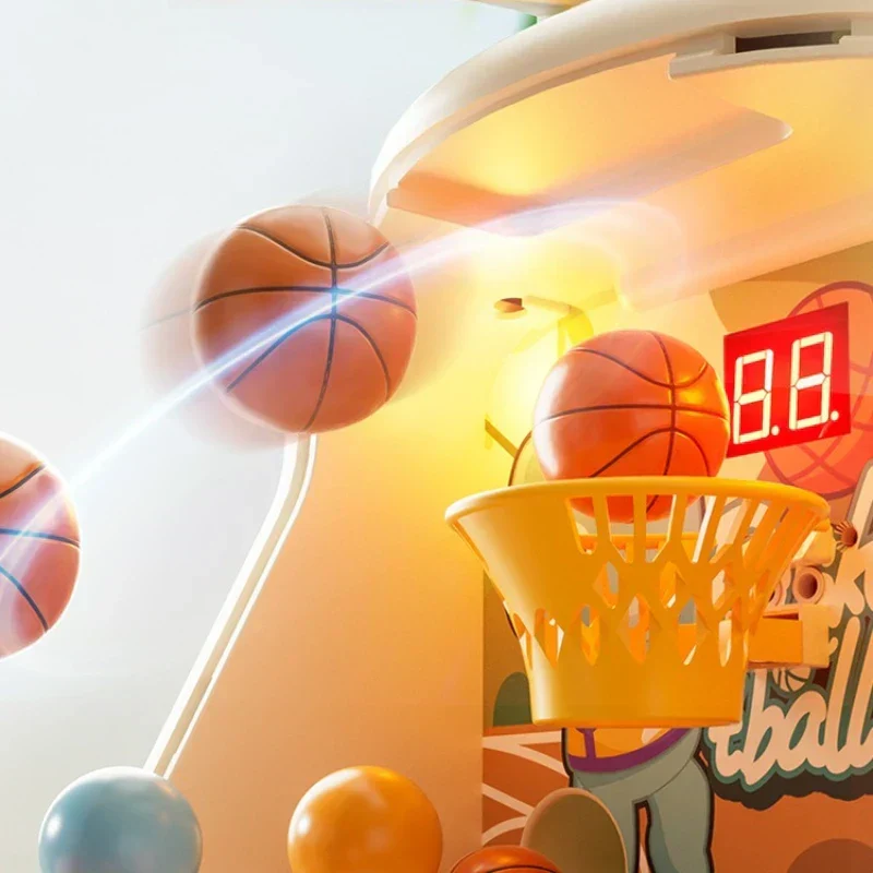 Bærbart Mini Basketballsæt med Automatisk Boldretur