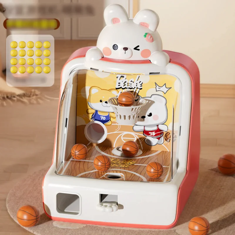 Bærbart Mini Basketballsæt med Automatisk Boldretur