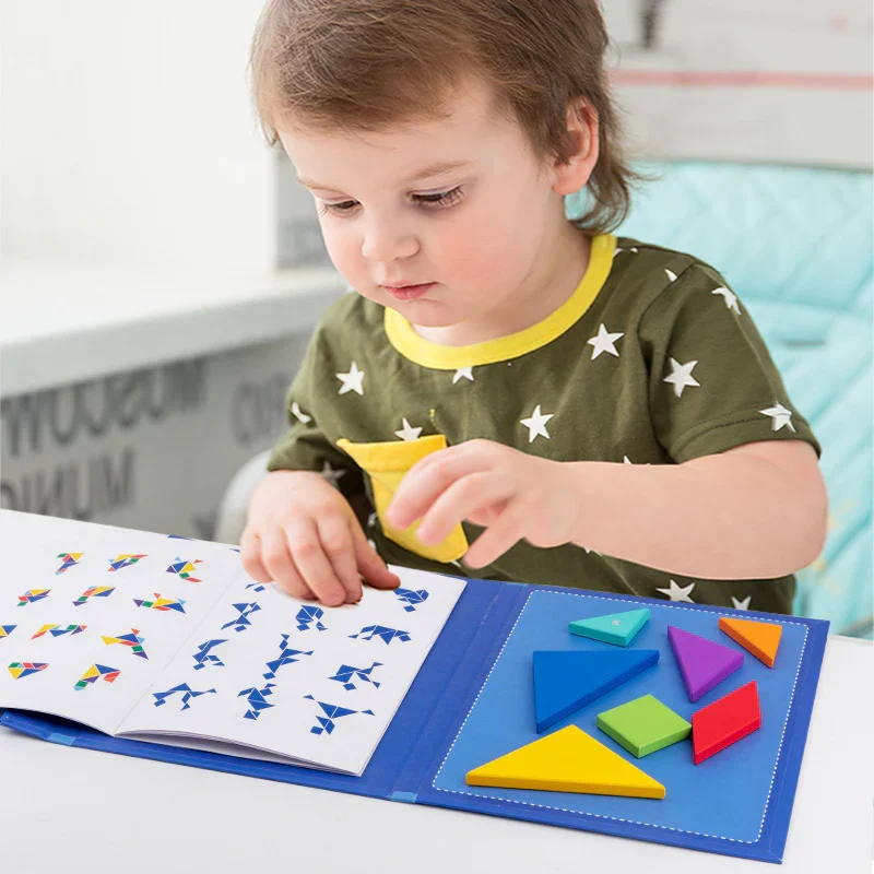 Magnetisk Tangram Bog - Kreativ Leg & Læring på Farten