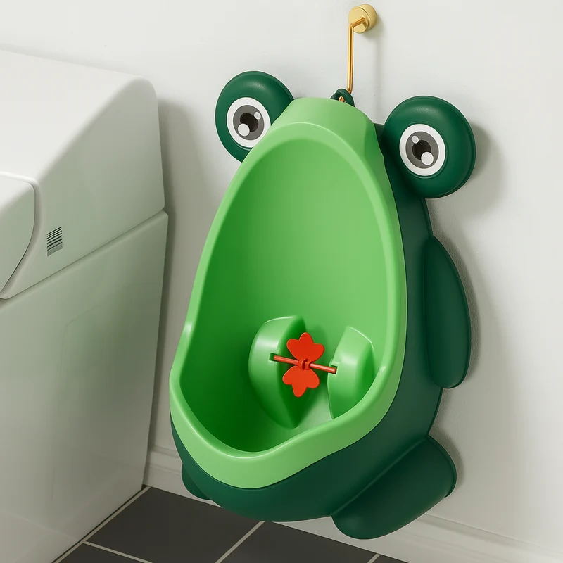 Sjov Frø Toilettræning Urinal - Hygiejnisk og Justerbar