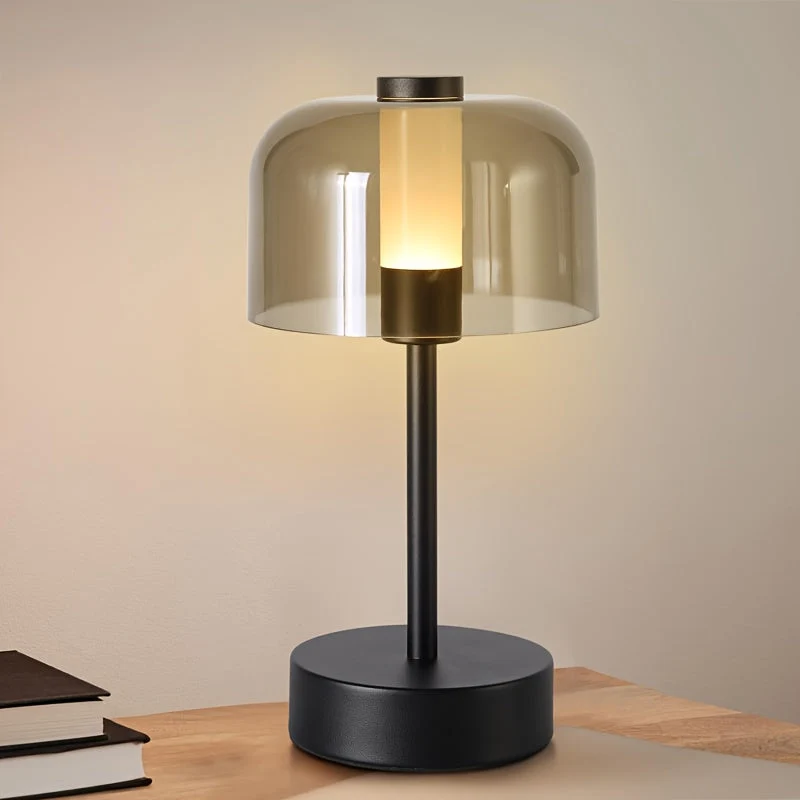 Vintage LED Bordlampe med USB og Justerbar Lysstyrke