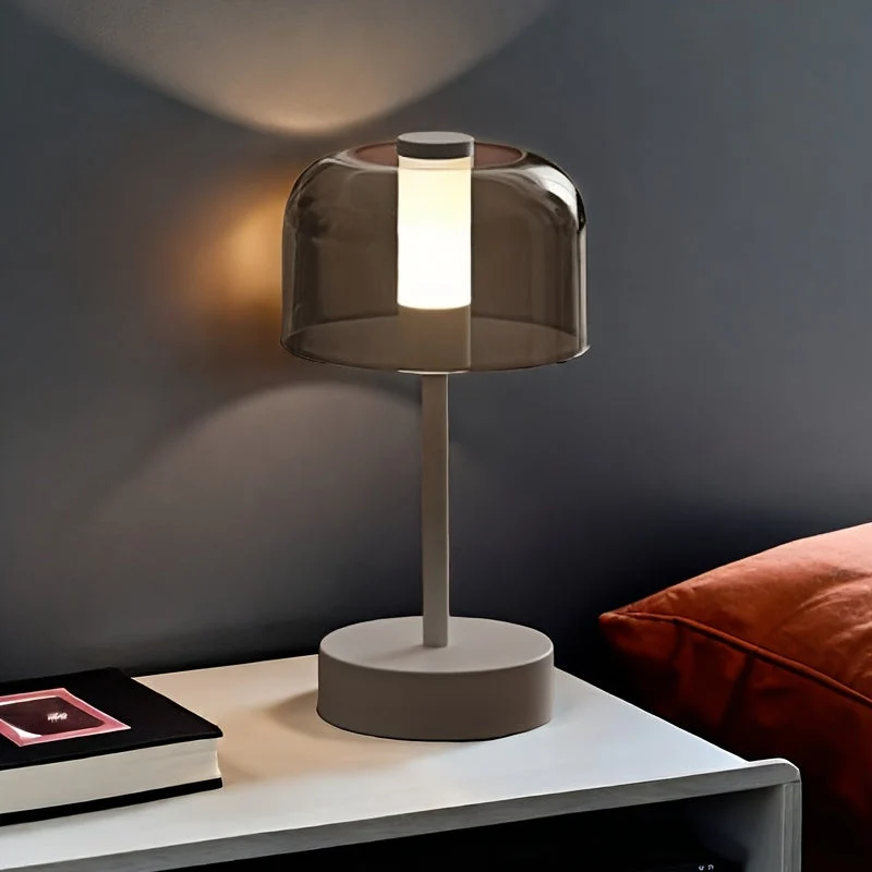 Vintage LED Bordlampe med USB og Justerbar Lysstyrke