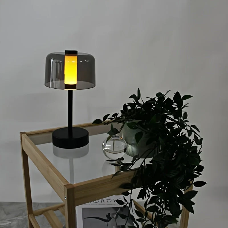 Vintage LED Bordlampe med USB og Justerbar Lysstyrke